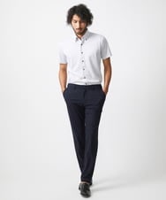 MNBHX70210 MICHEL KLEIN HOMME(ミッシェルクラン オム) 《日本製》ヘリンボン柄半袖シャツ ライトグレー