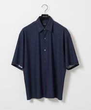 MNBID52250 MICHEL KLEIN HOMME(ミッシェルクラン オム) 《日本製》オリジナル総柄半袖シャツ ネイビー