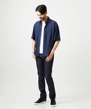 MNBID52250 MICHEL KLEIN HOMME(ミッシェルクラン オム) 《日本製》オリジナル総柄半袖シャツ ネイビー