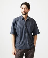 MNBID52250 MICHEL KLEIN HOMME(ミッシェルクラン オム) 《日本製》オリジナル総柄半袖シャツ ダークグレー