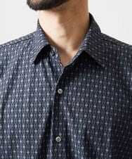 MNBID52250 MICHEL KLEIN HOMME(ミッシェルクラン オム) 《日本製》オリジナル総柄半袖シャツ ダークグレー