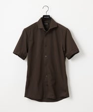 MNBIF01200 MICHEL KLEIN HOMME(ミッシェルクラン オム) 《日本製》チドリ柄半袖シャツ ブラウン