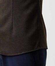 MNBIF01200 MICHEL KLEIN HOMME(ミッシェルクラン オム) 《日本製》チドリ柄半袖シャツ ブラウン