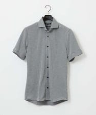 MNBIF01200 MICHEL KLEIN HOMME(ミッシェルクラン オム) 《日本製》チドリ柄半袖シャツ グレー