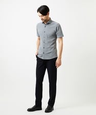 MNBIF01200 MICHEL KLEIN HOMME(ミッシェルクラン オム) 《日本製》チドリ柄半袖シャツ グレー