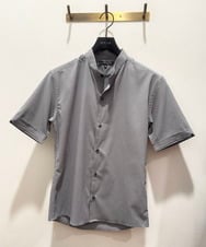 MNBJC63230 MICHEL KLEIN HOMME(ミッシェルクラン オム) バンドカラー半袖シャツ ライトグレー