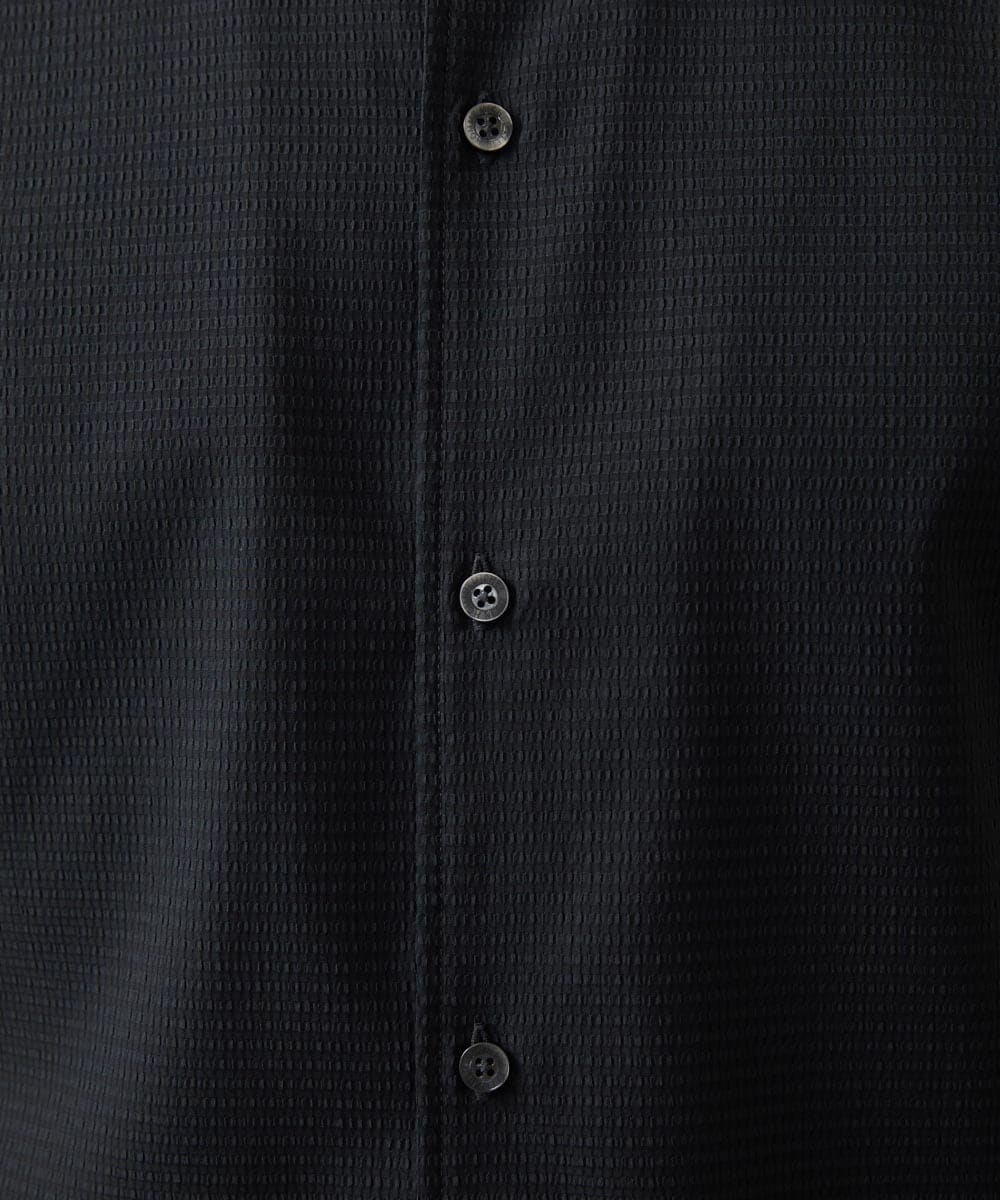MNBJC63230 MICHEL KLEIN HOMME(ミッシェルクラン オム) バンドカラー半袖シャツ ブラック