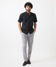MNBJC63230 MICHEL KLEIN HOMME(ミッシェルクラン オム) バンドカラー半袖シャツ ブラック