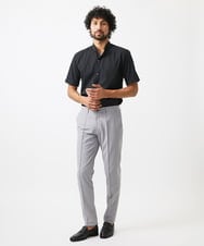 MNBJC63230 MICHEL KLEIN HOMME(ミッシェルクラン オム) バンドカラー半袖シャツ ブラック
