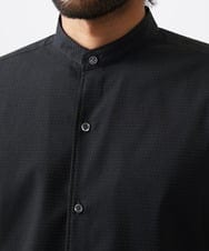 MNBJC63230 MICHEL KLEIN HOMME(ミッシェルクラン オム) バンドカラー半袖シャツ ブラック