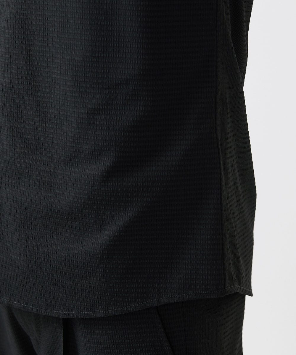 MNBJC63230 MICHEL KLEIN HOMME(ミッシェルクラン オム) バンドカラー半袖シャツ ブラック