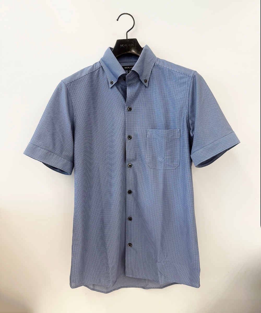 MNBJC68200 MICHEL KLEIN HOMME(ミッシェルクラン オム) 《日本製》半袖シャツ ブルー