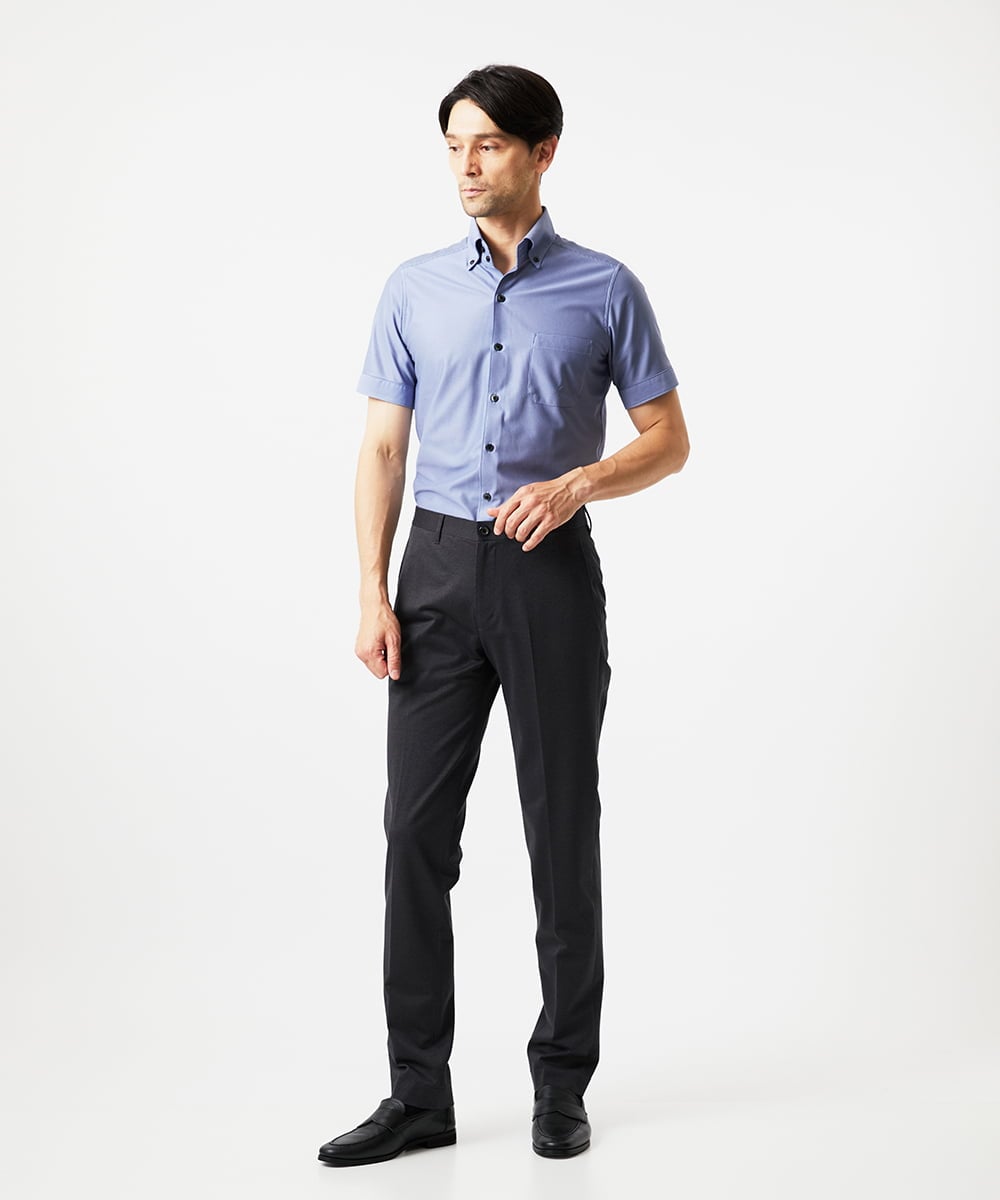 MNBJC68200 MICHEL KLEIN HOMME(ミッシェルクラン オム) 《日本製》半袖シャツ ブルー