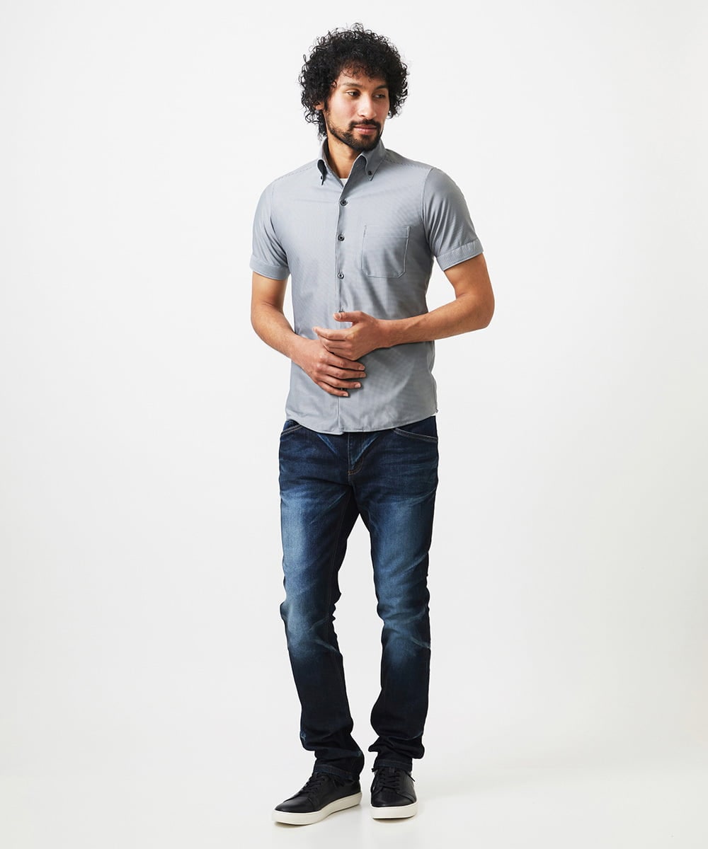 MNBJC68200 MICHEL KLEIN HOMME(ミッシェルクラン オム) 《日本製》半袖シャツ グレー