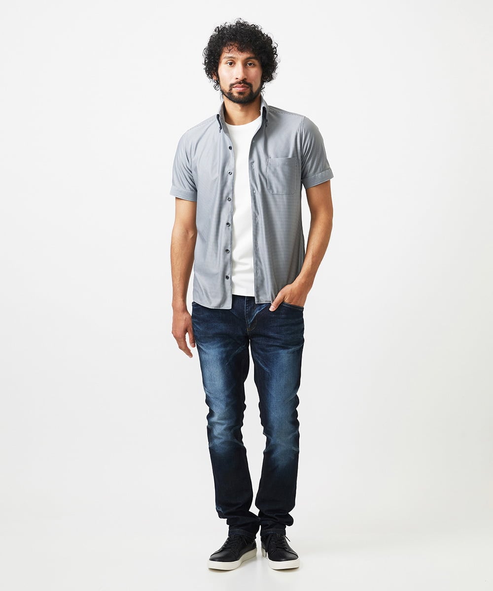 MNBJC68200 MICHEL KLEIN HOMME(ミッシェルクラン オム) 《日本製》半袖シャツ グレー
