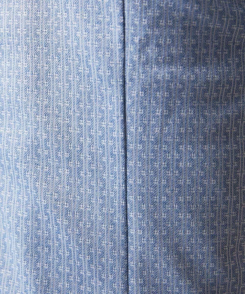 MNBJC69200 MICHEL KLEIN HOMME(ミッシェルクラン オム) 《日本製》ジャガード半袖シャツ ライトブルー