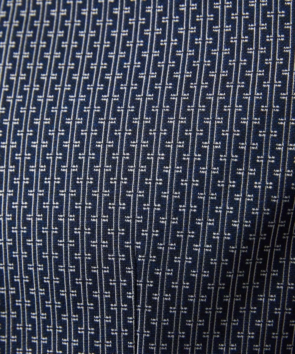 MNBJC69200 MICHEL KLEIN HOMME(ミッシェルクラン オム) 《日本製》ジャガード半袖シャツ ネイビー