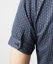MNBJC69200 MICHEL KLEIN HOMME(ミッシェルクラン オム) 《日本製》ジャガード半袖シャツ ネイビー