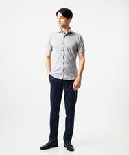 MNBJC69200 MICHEL KLEIN HOMME(ミッシェルクラン オム) 《日本製》ジャガード半袖シャツ ライトグレー