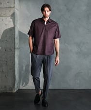 MNBJD51270 MICHEL KLEIN HOMME(ミッシェルクラン オム) 【セットアップ】カプリ半袖シャツ パープル