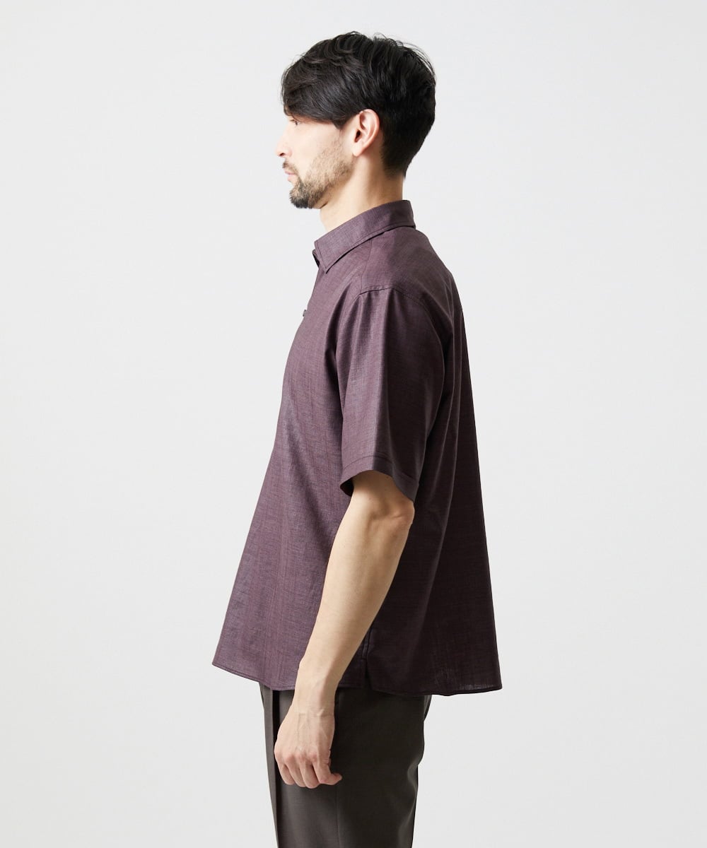 MNBJD51270 MICHEL KLEIN HOMME(ミッシェルクラン オム) 【セットアップ】カプリ半袖シャツ パープル