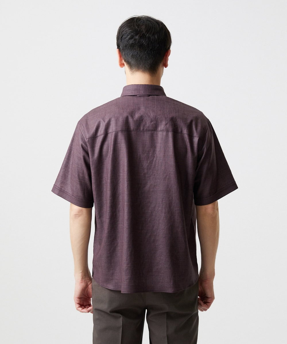 MNBJD51270 MICHEL KLEIN HOMME(ミッシェルクラン オム) 【セットアップ】カプリ半袖シャツ パープル