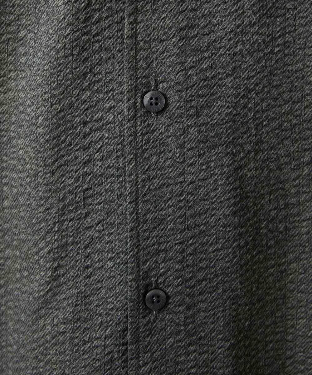 MNBJD53230 MICHEL KLEIN HOMME(ミッシェルクラン オム) コットンウェーブ長袖シャツ ダークグレー