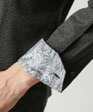 MNBJD53230 MICHEL KLEIN HOMME(ミッシェルクラン オム) コットンウェーブ長袖シャツ ダークグレー