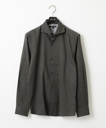 MNBJD53230 MICHEL KLEIN HOMME コットンウェーブ長袖シャツ