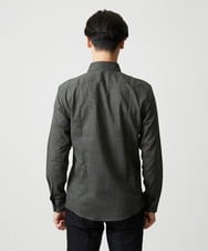 MNBJD53230 MICHEL KLEIN HOMME(ミッシェルクラン オム) コットンウェーブ長袖シャツ ダークグレー