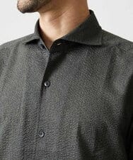 MNBJD53230 MICHEL KLEIN HOMME(ミッシェルクラン オム) コットンウェーブ長袖シャツ ダークグレー