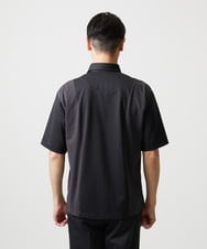 MNBJD63250 MICHEL KLEIN HOMME(ミッシェルクラン オム) 【セットアップ】異素材コンビ半袖シャツ ダークグレー