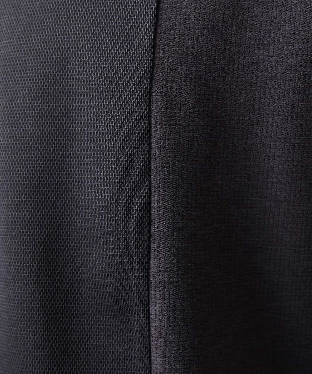 MNBJD63250 MICHEL KLEIN HOMME(ミッシェルクラン オム) 【セットアップ】異素材コンビ半袖シャツ ダークグレー