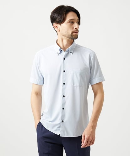 MNBJF68200 MICHEL KLEIN HOMME 《日本製》ボタンダウン 柄半袖シャツ