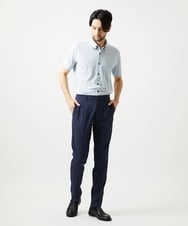 MNBJF68200 MICHEL KLEIN HOMME(ミッシェルクラン オム) 《日本製》ボタンダウン 柄半袖シャツ ライトブルー