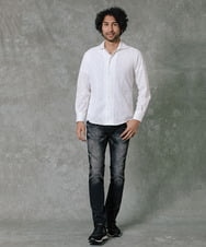 MNBJP20270 MICHEL KLEIN HOMME(ミッシェルクラン オム) 刺繍入りデザインシャツ ホワイト(90)