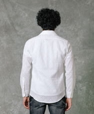 MNBJP20270 MICHEL KLEIN HOMME(ミッシェルクラン オム) 刺繍入りデザインシャツ ホワイト(90)