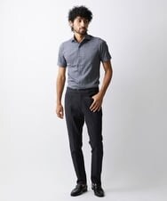 MNBJS50170 MICHEL KLEIN HOMME(ミッシェルクラン オム) 《日本製》ストレッチラッセル半袖シャツ ネイビー