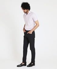 MNBJS50170 MICHEL KLEIN HOMME(ミッシェルクラン オム) 《日本製》ストレッチラッセル半袖シャツ ラベンダー