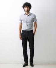 MNBJS50170 MICHEL KLEIN HOMME(ミッシェルクラン オム) 《日本製》ストレッチラッセル半袖シャツ ホワイト