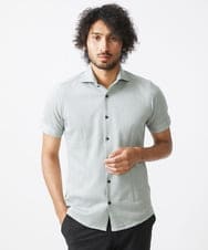 MNBJX47200 MICHEL KLEIN HOMME(ミッシェルクラン オム) 《日本製》ジャージ半袖シャツ グリーン