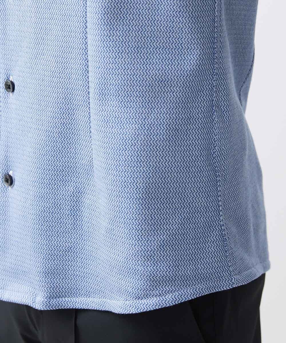 MNBJX47200 MICHEL KLEIN HOMME(ミッシェルクラン オム) 《日本製》ジャージ半袖シャツ ライトブルー
