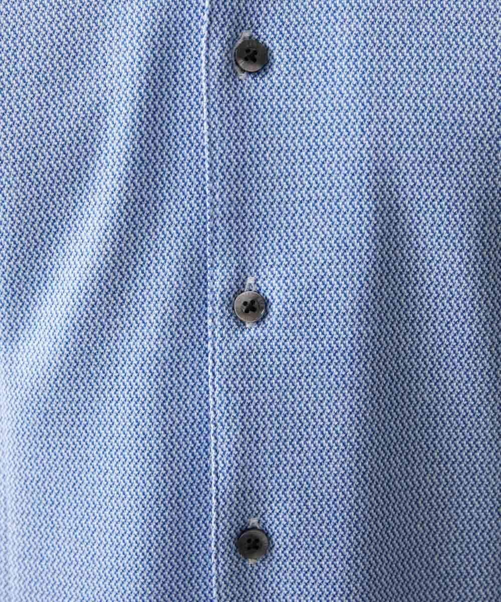MNBJX47200 MICHEL KLEIN HOMME(ミッシェルクラン オム) 《日本製》ジャージ半袖シャツ ライトブルー