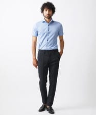 MNBJX47200 MICHEL KLEIN HOMME(ミッシェルクラン オム) 《日本製》ジャージ半袖シャツ ライトブルー