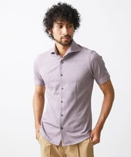 MNBJX47200 MICHEL KLEIN HOMME(ミッシェルクラン オム) 《日本製》ジャージ半袖シャツ パープル