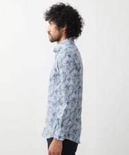 MNBJX50290 MICHEL KLEIN HOMME(ミッシェルクラン オム) 《日本製》フラワー柄長袖シャツ ネイビー