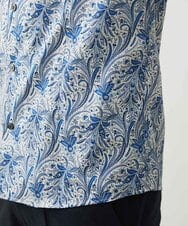 MNBJX50290 MICHEL KLEIN HOMME(ミッシェルクラン オム) 《日本製》フラワー柄長袖シャツ ネイビー