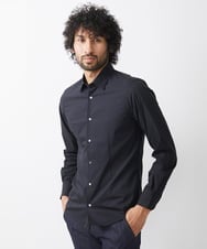 MNBJX58230 MICHEL KLEIN HOMME(ミッシェルクラン オム) スマートストレッチ長袖シャツ ブラック