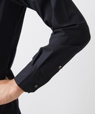 MNBJX58230 MICHEL KLEIN HOMME(ミッシェルクラン オム) スマートストレッチ長袖シャツ ブラック