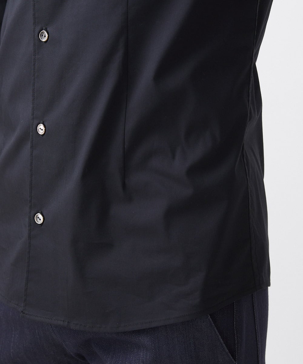 MNBJX58230 MICHEL KLEIN HOMME(ミッシェルクラン オム) スマートストレッチ長袖シャツ ブラック